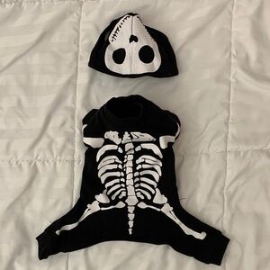 Dog Skeleton Costume - Black and White